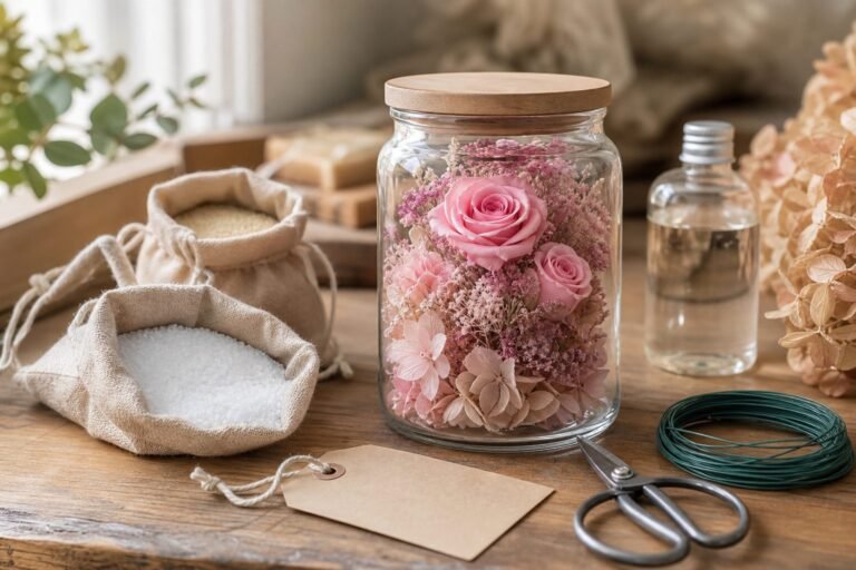Flores eternas para vender: materiales, costos y los mejores canales para empezar